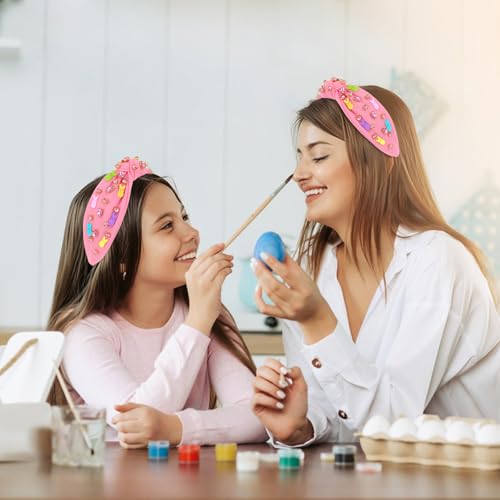 Jaciya Easter Pink Knotted Bunny Headband - Festive Spring Hair Accessory