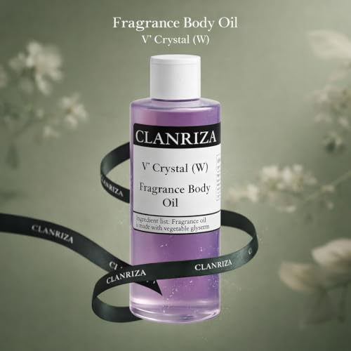 V' Crystal Natural Fragrance Body Oil for Women - 1 Fl Oz