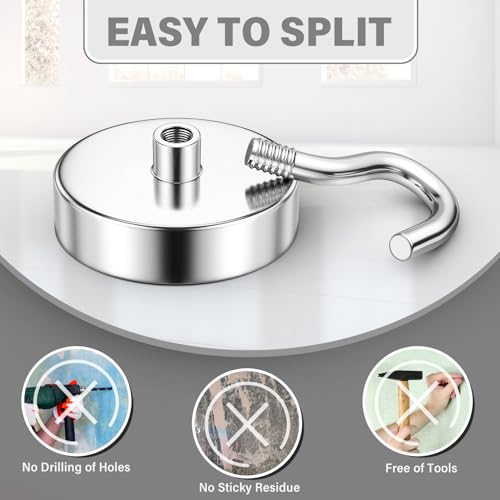 Magnetic Hook Set - 8 Pack Heavy Duty Hooks for Cruise Cabins & Home Use