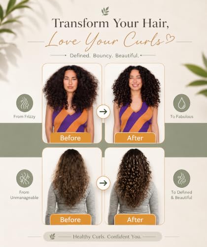 Curl Defining Brush Set - 4 Pcs Detangling Brushes for Curly Hair