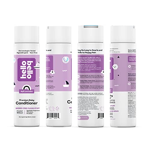 Hello Bello Lavender Baby Conditioner 10 Fl Oz - Hypoallergenic & Plant-Based