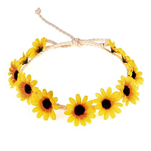Handmade Floral Fall Sunflower Crown for Weddings & Festivals