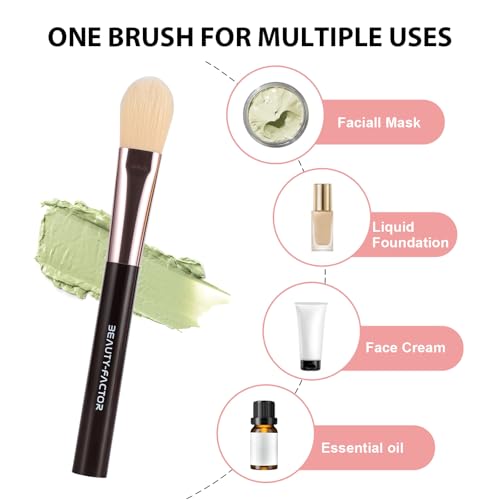 BeautyFactor Facial Mask Application Brush - Soft Bristle Skincare Tool