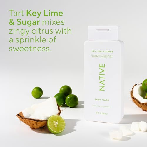 Native Body Wash with Key Lime & Sugar | Vegan, Sulfate-Free, 18 oz