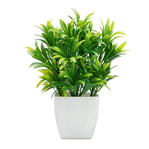 Artificial Aloe Plant in White Square Pot - Mini Faux Potted Greenery