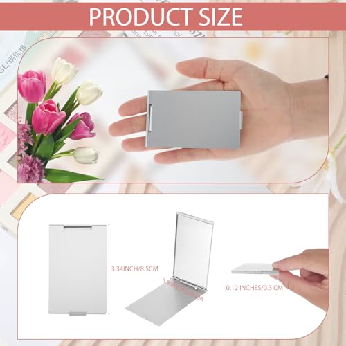 Dimeho Ultra Slim Portable Folding Makeup Mirror - 2 Pcs