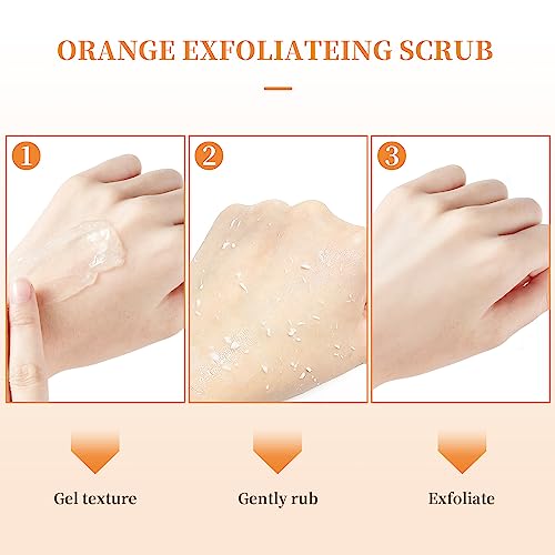 TPTAL Orange Exfoliating Gel Scrub - Deep Cleansing & Moisturizing, 2 Pack