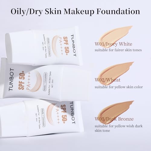 Tunbot Liquid Foundation SPF 50 - Full Coverage Matte 30ml
