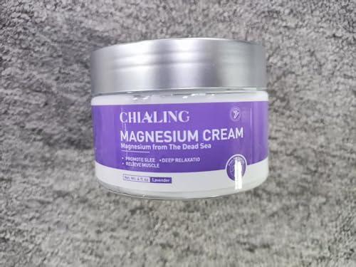 Chialing Dead Sea Magnesium Lotion with Lavender, 4 oz Moisturizing Cream