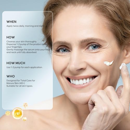 Floretsio 1 Fl Oz Vitamin C Serum for Mature Skin - Hydrating, Anti-Aging, Brightening