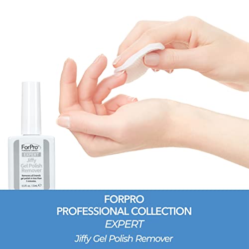 ForPro Jiffy Gel Polish Remover 0.5 Fl. Oz. - Fast & Easy Gel Removal