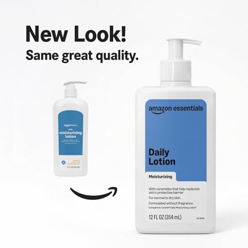 Amazon Essentials Daily Moisturizing Lotion with Ceramides, 12 fl oz