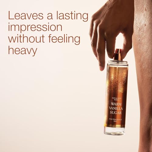 Bath & Body Works Warm Vanilla Sugar Fragrance Mist 8oz - Light, Cozy Scent for Body & Hair