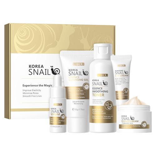 LAIKOU Korean Snail Skin Care Set - 5-Piece Routine for Women
