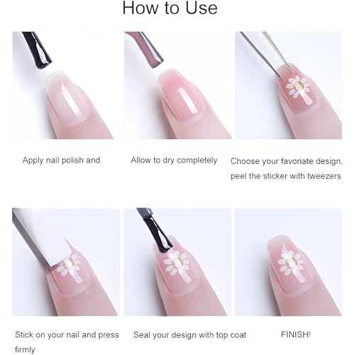 Gold Moon Star Nail Art Stickers - 3D Self-Adhesive Decals