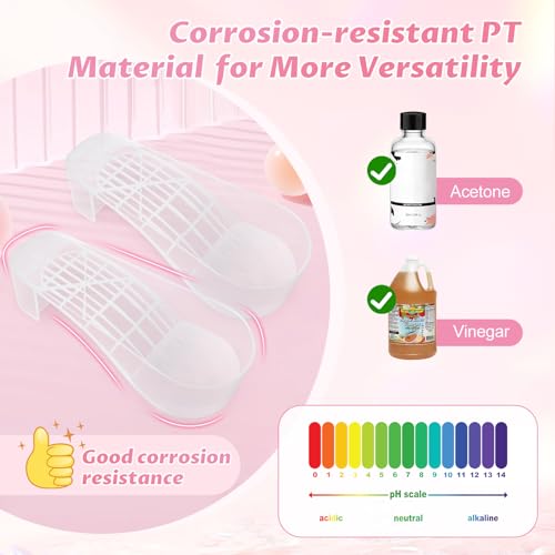 Yokilly 2 Pcs Transparent Toe Nail Soaking Bowl - Ergonomic Foot Bath for Gel Polish Removal