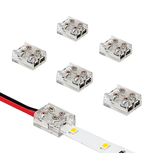2-Pin LED Strip Light Connectors (6-Pack) for Secure Installations