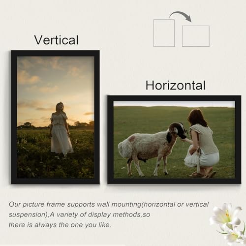 11x17 Black Picture Frame - Classic Wall Mount Poster Frame