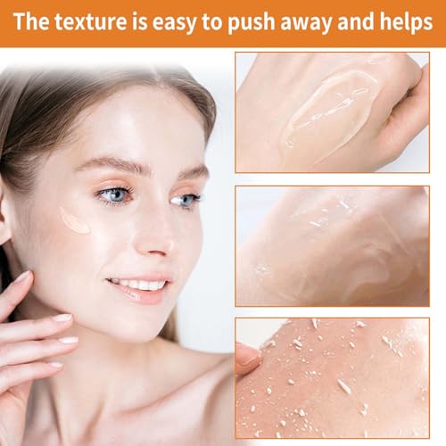 Sheghy 3pc Orange Exfoliating Gel Scrub for Face & Body - Gentle Enzymatic Deep Cleansing, Moisturizing, All Skin Types