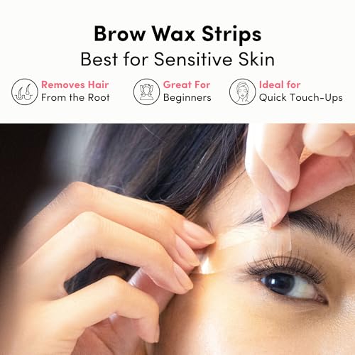 Parissa Natural Eyebrow Wax Strips Kit - 16 Double-Sided Strips