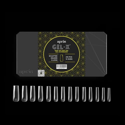Aprés Gel-X Sculpted Square Extra Long Nail Tips - 210 Count Box