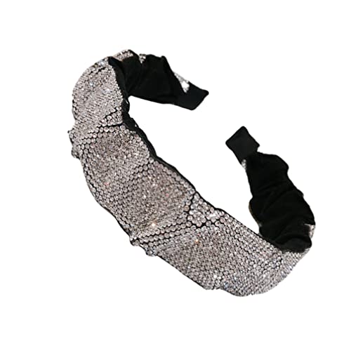 Silver Rhinestone Headband for Weddings & Parties - Elegant Hair Accessory