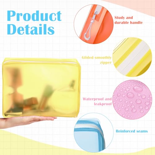 Pastel TSA Approved Travel Toiletry Bags - 4 Pack Leak-proof Makeup Organizer (8.5 x 6.3 x 2.9 Inch)
