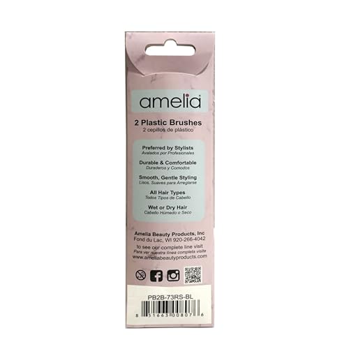 Amelia Beauty Products 3 Row Styler Brush, 7 in | Hair Styling Comb
