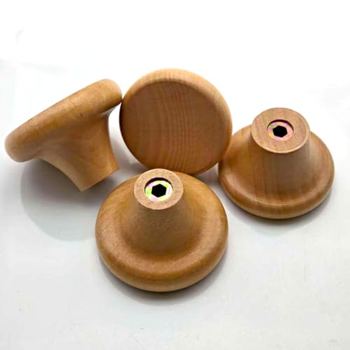Leewoth 4Pcs Universal Pot Lid Replacement Knobs - Wood Handle