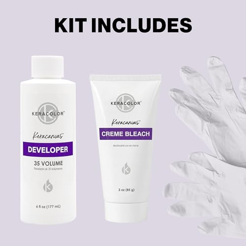 Keracolor Keracanvas Hair Bleach Kit, Complete Hair Lightening & Toning System, Lifts Up to 8 Levels, Neutralizes Brassiness