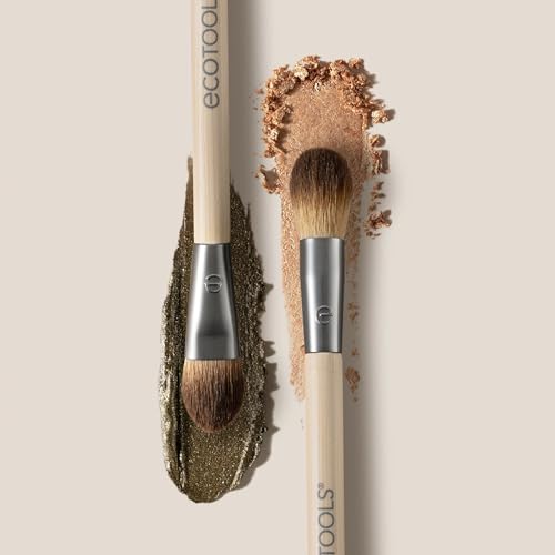 EcoTools Dual-Ended Eyeshadow Brush - Flat & Fluffy for Blending