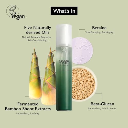 HARUHARU Black Bamboo Mist - 5.07 fl oz Hydrating Face Mist