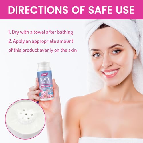 AOAO Talc-Free Body Powder for Women - Anti-Chafing & Moisture Control 2-Pack