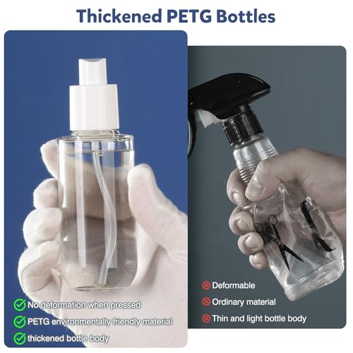 Bynccea 3.4oz Fine Mist Spray Bottle - Travel Size Refillable Plastic Container