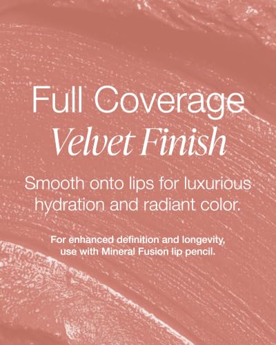 Mineral Fusion Prosecco Long-Lasting Lipstick - Reformulated Vegan Lip Color with Avocado Oil & Cocoa Seed Butter