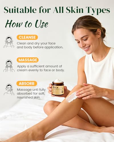 Beef Tallow Face & Body Moisturizer with Honey and Beeswax, Natural Hydrating Cream, 4.2Oz