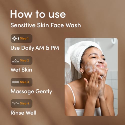 Urban Veda Soothing Facial Cleanser with Sandalwood & Aloe Vera 5.1 Fl Oz - Gentle Hydrating Face Wash for Sensitive & Dry Skin