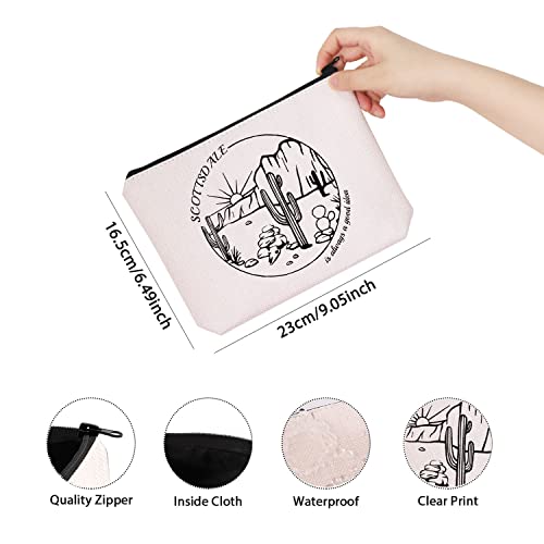 Scottsdale Girls Trip Makeup Bag - Canvas Bachelorette Party Favor
