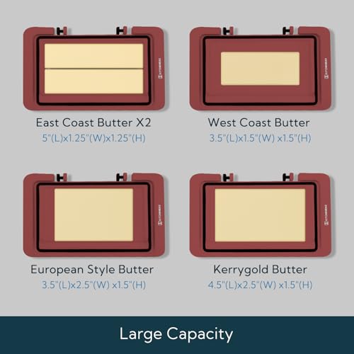 KITCHENDAO Airtight Flip-Top Butter Dish for 2 Sticks