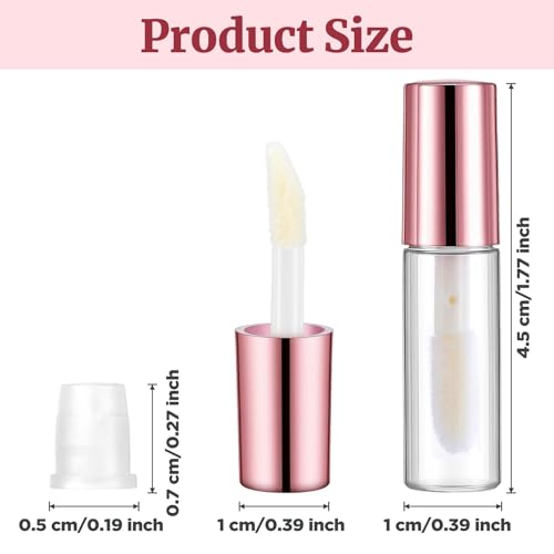 10 Pack Mini Refillable Lip Gloss Tubes - 1.2ml Clear Containers