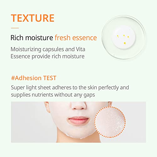 JMsolution Glory Aqua Vitamin C Mask - Brightening Sheet Mask (10 Sheets)