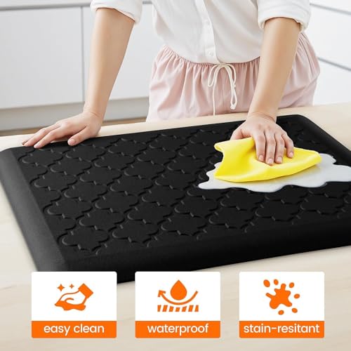 TranquilRelax Anti-Fatigue Kitchen Mat - 17" x 24" Non-Slip Memory Foam