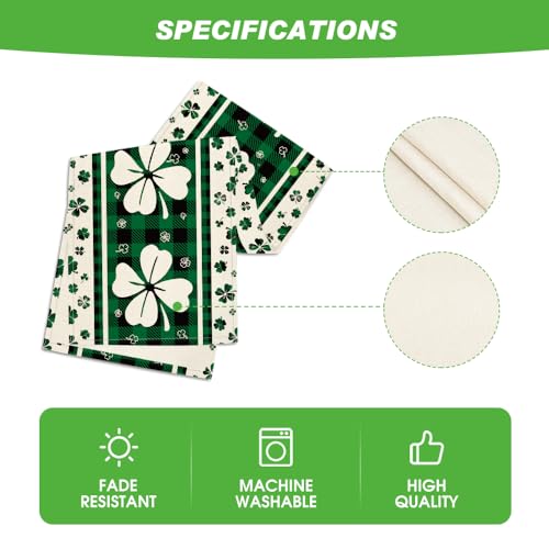 Artoid Mode St. Patrick's Day Green Clover Table Runner 13x72