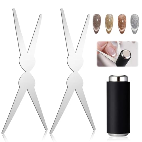 Plman Cat Eye Magnet Set for Nail Art - 2-in-1 Beginner-Friendly