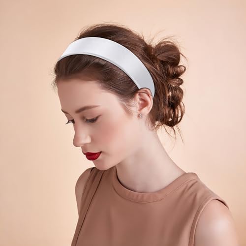 WantGor Satin Wide Headband for Women - Non-Slip Hair Accessory