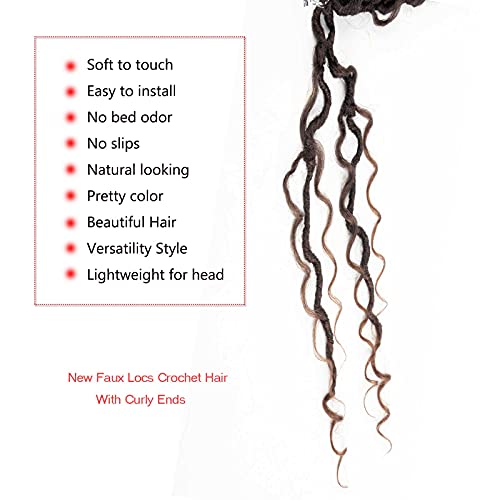 Ahrencan 14 Inch Boho Goddess Locs Crochet Hair - 5 Packs, T1B/30#