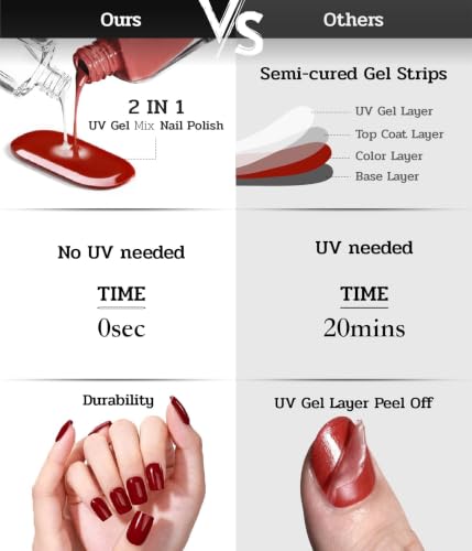 Ruyeefam Nail Polish Strips No UV Lamp Needed - Long Lasting Gel Nail Art