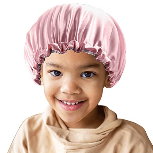 Kids Satin Bonnet Sleeping Cap - Adjustable & Reversible for Toddlers