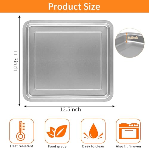 GCQ Air Fryer Tray for Emeril Lagasse 26 QT - Steel Grill Pan 12.5"x11.3"