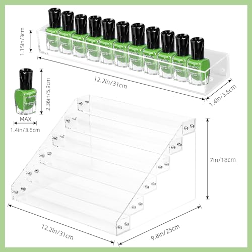 Umirokin 6 Tier Nail Polish Organizer Rack - Holds 54-72 Bottles